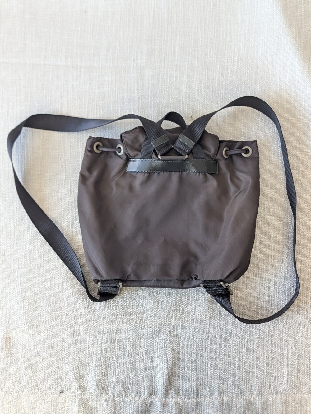 Prada Slate Nylon Drawstring Mini Backpack - Picture 8 of 8